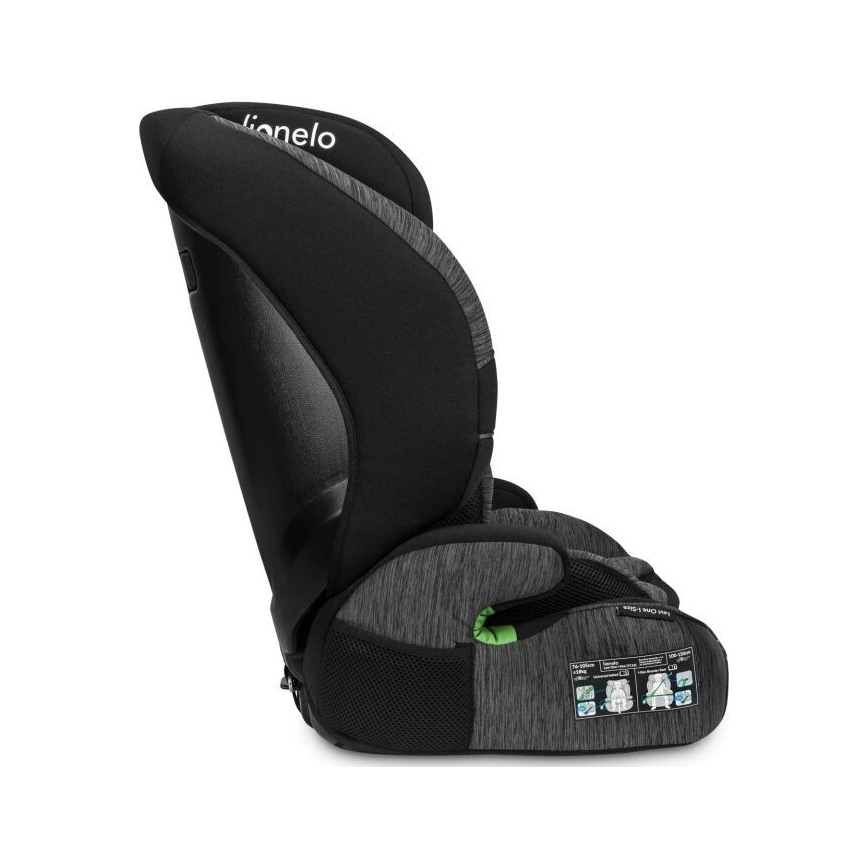 Lionelo - Autonistuin LEVI ONE i-Koko 76-150 cm musta/harmaa