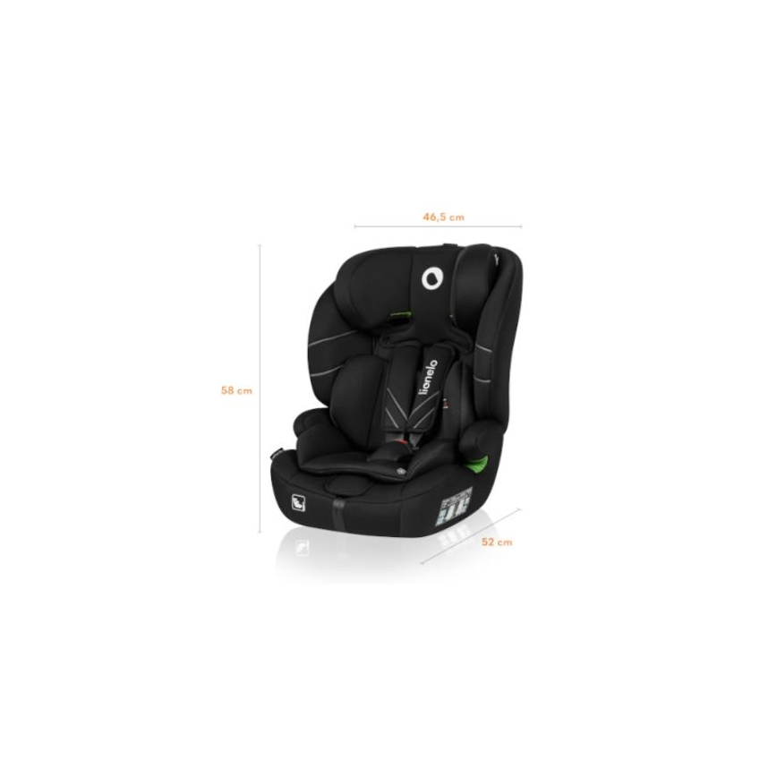 Lionelo - Autonistuin LEVI ONE i-Koko 76-150 cm musta