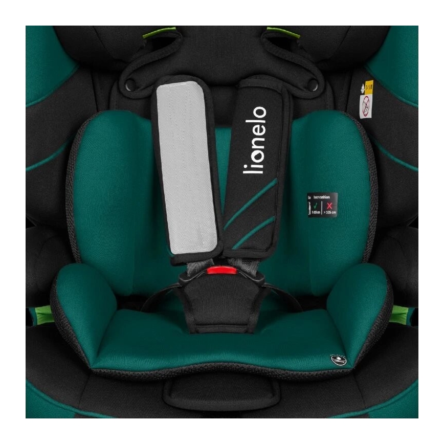 Lionelo - Autonistuin LEVI ONE i-Koko 76-150 cm musta/vihreä
