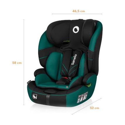 Lionelo - Autonistuin LEVI ONE i-Koko 76-150 cm musta/vihreä