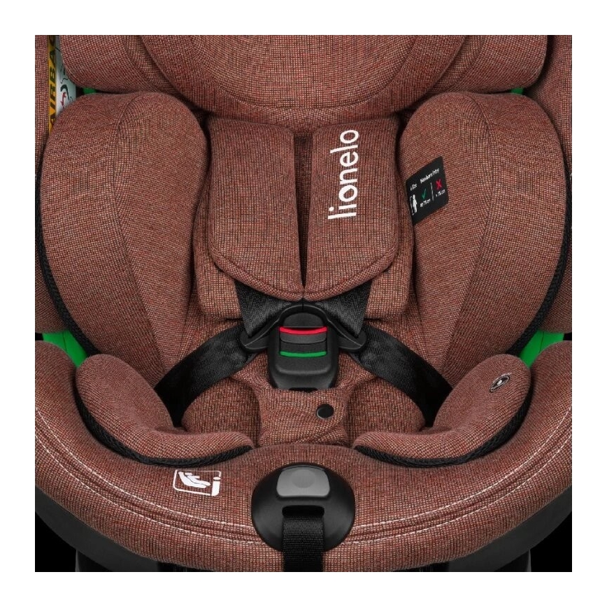 Lionelo - Turvaistuin kääntyvällä alustalla HARMONY i-Size 40-150 cm tiilenpunainen