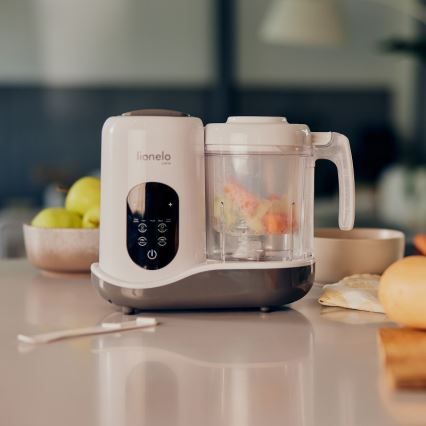 Lionelo - höyrykeitin 5in1 BABYMENU 110W/230V valkoinen/harmaa