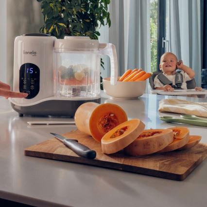 Lionelo - höyrykeitin 5in1 BABYMENU 110W/230V valkoinen/harmaa