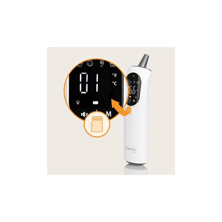 Lionelo - infrapunalämpömittari FEVERSCAN 2xAAA