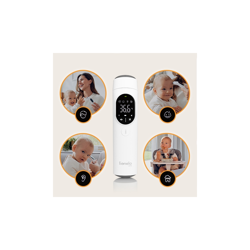 Lionelo - infrapunalämpömittari FEVERSCAN 2xAAA