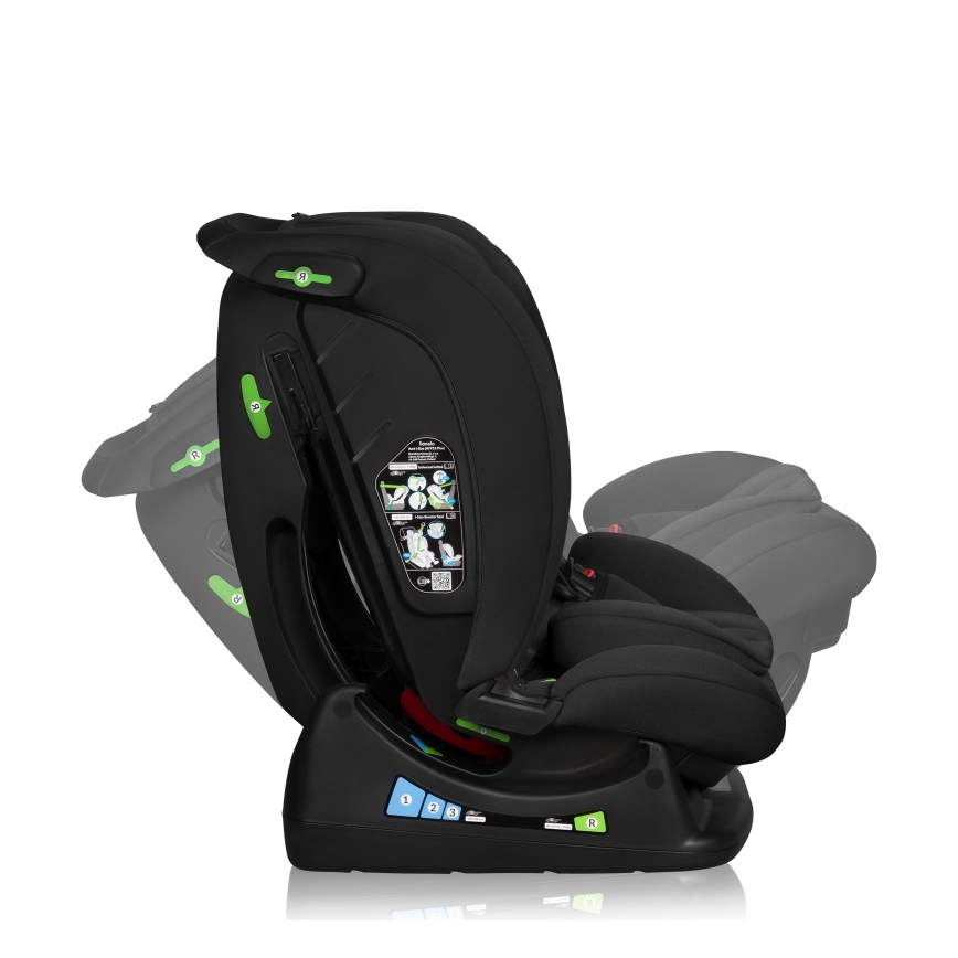 Lionelo - IZZY i-Size turvaistuin 40-150 cm Musta Carbon