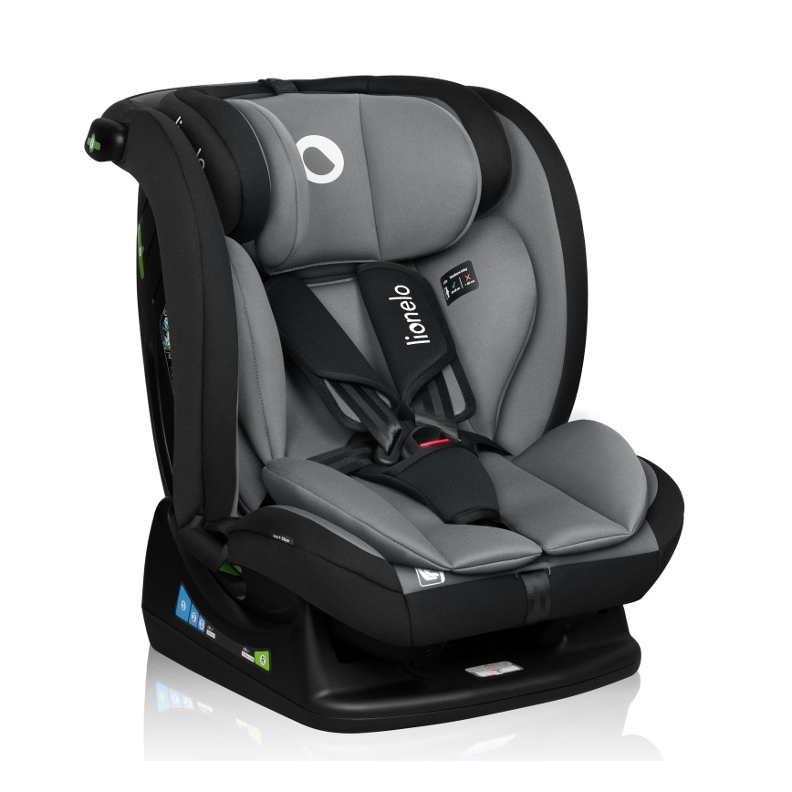 Lionelo - IZZY i-Size turvaistuin 40-150 cm musta/harmaa