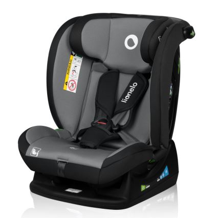 Lionelo - IZZY i-Size turvaistuin 40-150 cm musta/harmaa