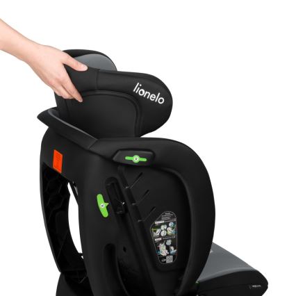 Lionelo - IZZY i-Size turvaistuin 40-150 cm musta/harmaa