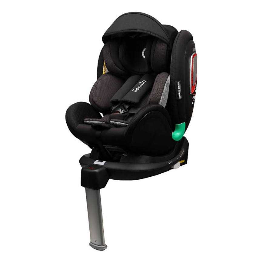 Lionelo - Jalustallinen, kääntyvä turvaistuin ANTOON PLUS i-Size 40-105 cm Musta Onyx