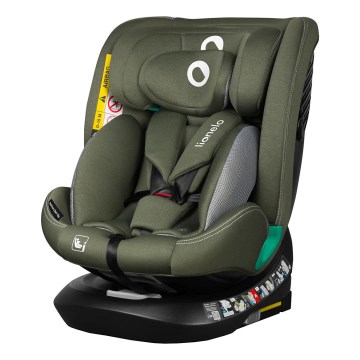 Lionelo - Käännettävä turvaistuin jalustalla BASTIAAN ONE i-Size 40-150 cm oliivinvihreä