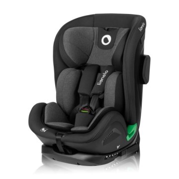 Lionelo - Käännettävä turvaistuin jalustalla HARPER i-Size 76-150 cm Black Carbon