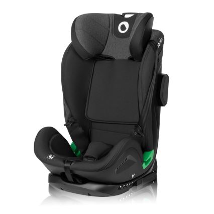 Lionelo - Käännettävä turvaistuin jalustalla HARPER i-Size 76-150 cm Black Carbon