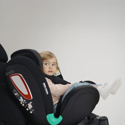 Lionelo - Jalustallinen, kääntyvä turvaistuin ANTOON PLUS i-Size 40-105 cm Musta Onyx