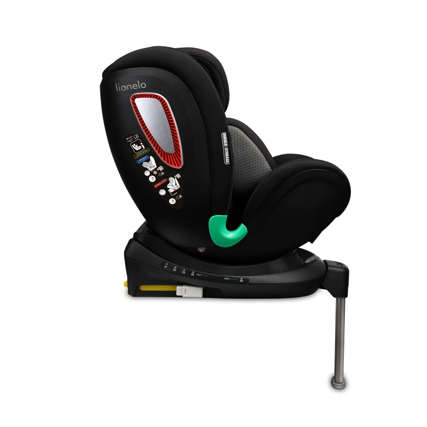 Lionelo - Jalustallinen, kääntyvä turvaistuin ANTOON PLUS i-Size 40-105 cm Musta Onyx