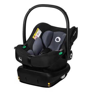 Lionelo - kääntyvä turvaistuin jalustalla ASTRID SET i-Size 40-87 cm musta/harmaa