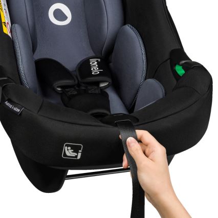 Lionelo - kääntyvä turvaistuin jalustalla ASTRID SET i-Size 40-87 cm musta/harmaa
