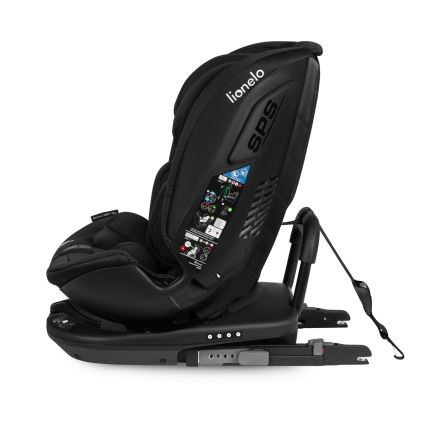 Lionelo - Kääntyvä turvaistuin jalustalla BASTIAAN i-Size 40-150 cm Black Carbon