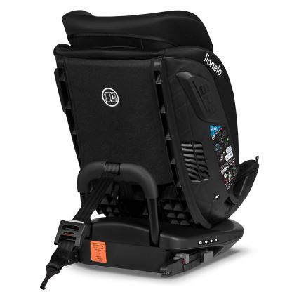 Lionelo - Kääntyvä turvaistuin jalustalla BASTIAAN i-Size 40-150 cm Black Carbon