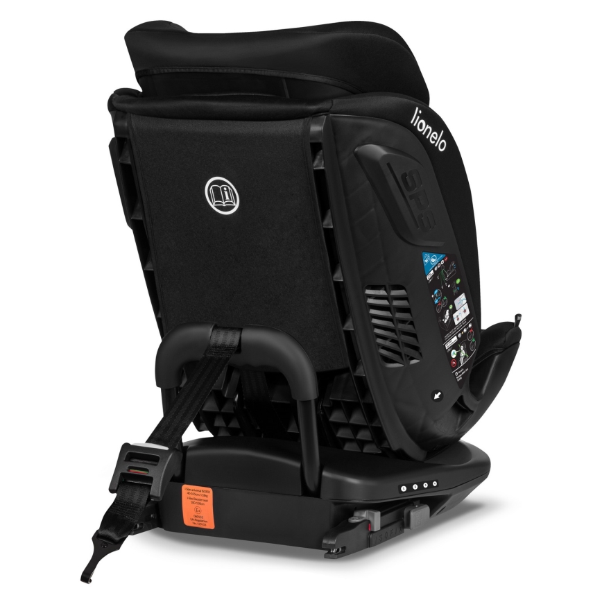 Lionelo - Kääntyvä turvaistuin jalustalla BASTIAAN i-Size 40-150 cm Black Carbon