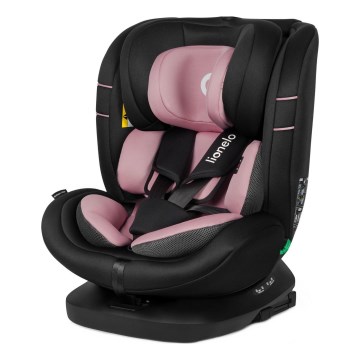 Lionelo - Kääntyvä turvaistuin jalustalla BASTIAAN i-Size 40-150 cm Roosa