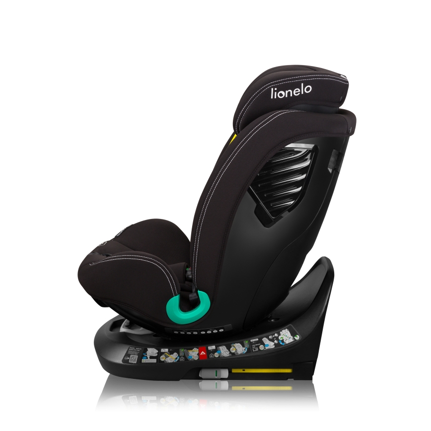 Lionelo - Kääntyvä turvaistuin jalustalla BASTIAAN ONE i-Size 40-150 cm Black Carbon