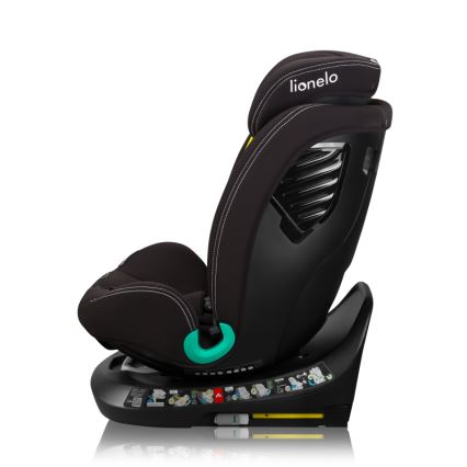 Lionelo - Kääntyvä turvaistuin jalustalla BASTIAAN ONE i-Size 40-150 cm Black Carbon