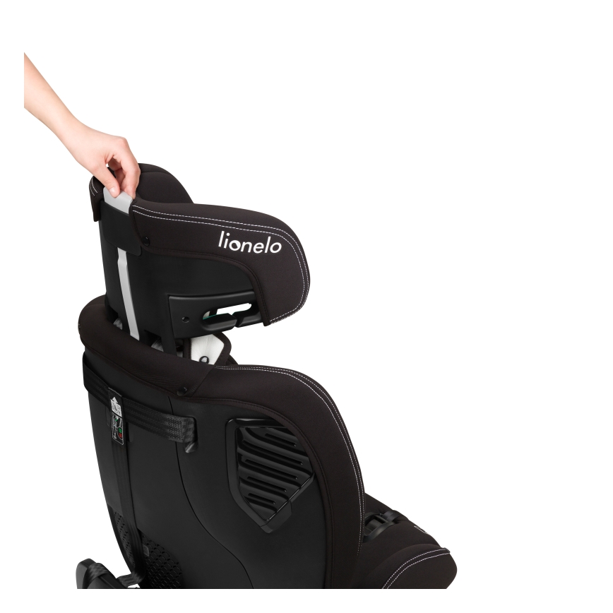 Lionelo - Kääntyvä turvaistuin jalustalla BASTIAAN ONE i-Size 40-150 cm Black Carbon