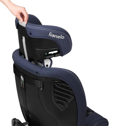 Lionelo - Kääntyvä turvaistuin jalustalla BASTIAAN ONE i-Size 40-150 cm laivastonsininen