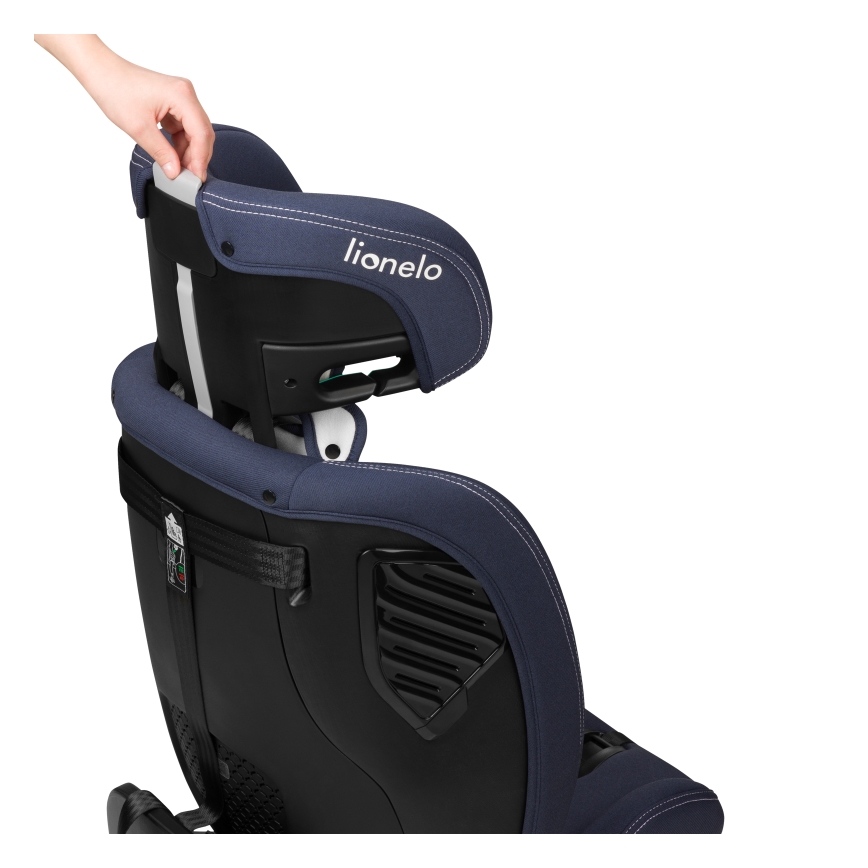 Lionelo - Kääntyvä turvaistuin jalustalla BASTIAAN ONE i-Size 40-150 cm laivastonsininen