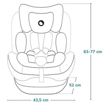 Lionelo - Kääntyvä turvaistuin jalustalla BASTIAAN ONE i-Size 40-150 cm laivastonsininen
