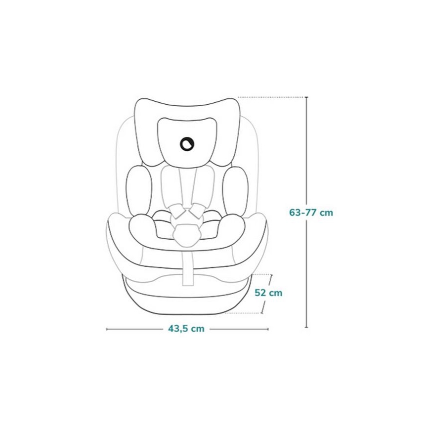 Lionelo - Kääntyvä turvaistuin jalustalla BASTIAAN ONE i-Size 40-150 cm laivastonsininen