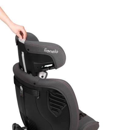 Lionelo - Jalustalla varustettu pyörivä turvaistuin BASTIAAN ONE i-Size 40-150 cm vaaleanpunainen