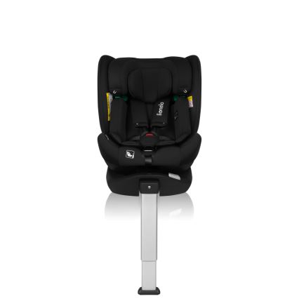 Lionelo - Pyörivä turvaistuin jalustalla BRAAM AIR i-Size 40-150 cm Black Carbon