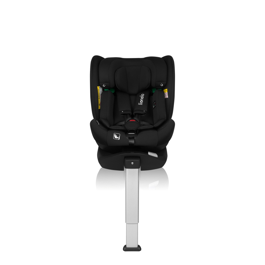 Lionelo - Pyörivä turvaistuin jalustalla BRAAM AIR i-Size 40-150 cm Black Carbon