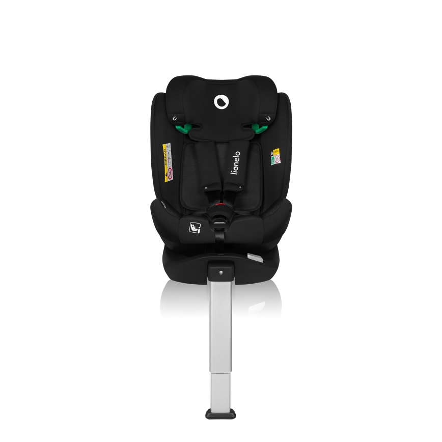 Lionelo - Pyörivä turvaistuin jalustalla BRAAM AIR i-Size 40-150 cm Black Carbon