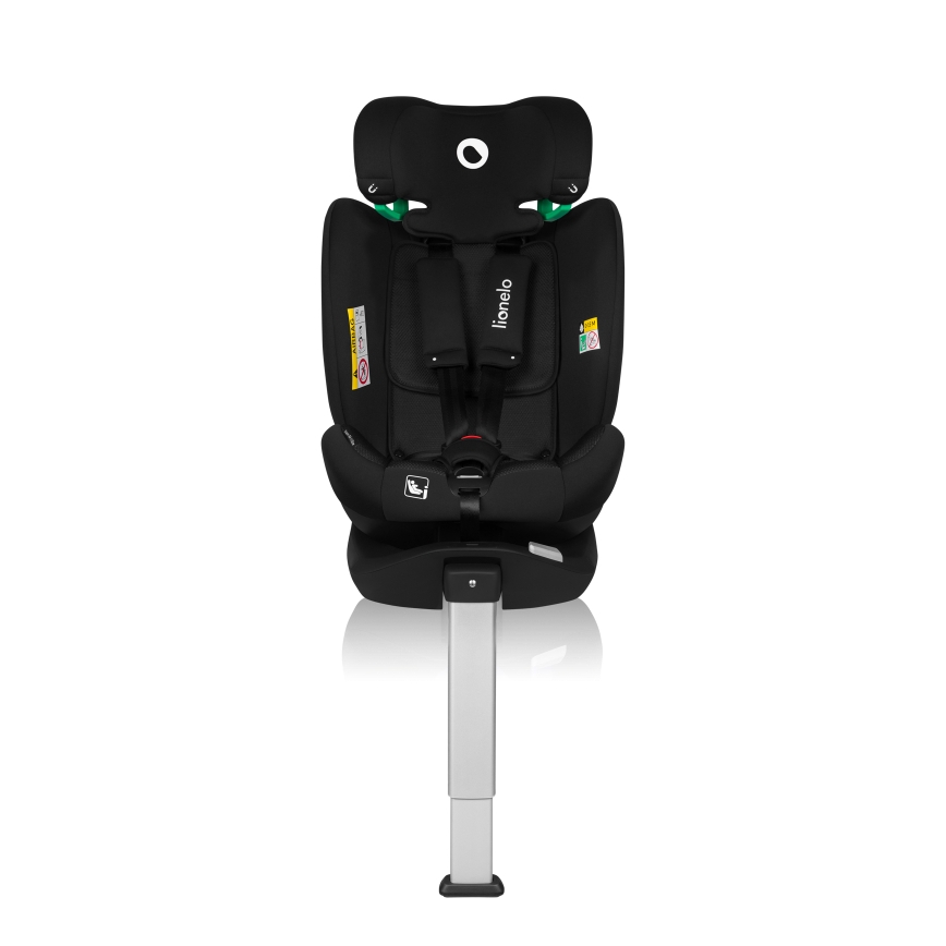 Lionelo - Pyörivä turvaistuin jalustalla BRAAM AIR i-Size 40-150 cm Black Carbon