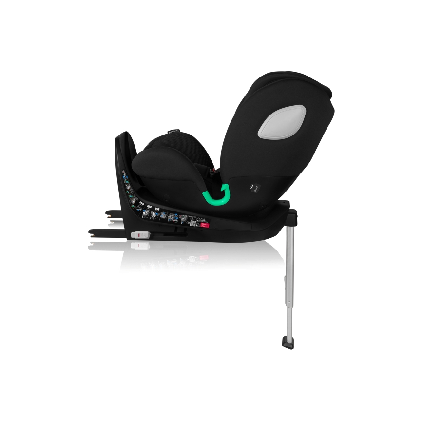 Lionelo - Pyörivä turvaistuin jalustalla BRAAM AIR i-Size 40-150 cm Black Carbon