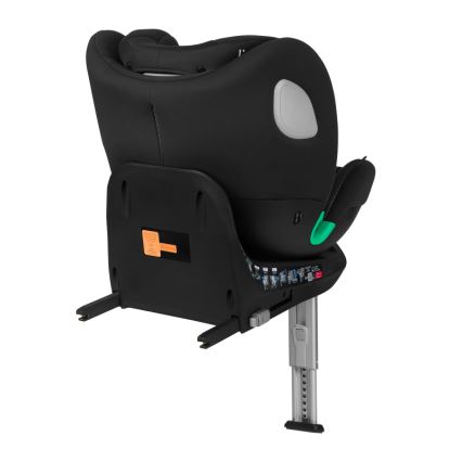 Lionelo - Pyörivä turvaistuin jalustalla BRAAM AIR i-Size 40-150 cm Black Carbon