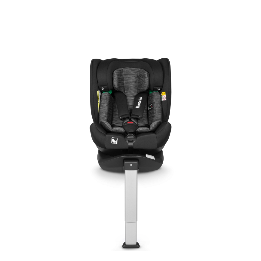 Lionelo - Kääntyvä turvaistuin jalustalla BRAAM i-Size 40-150 cm Black Carbon