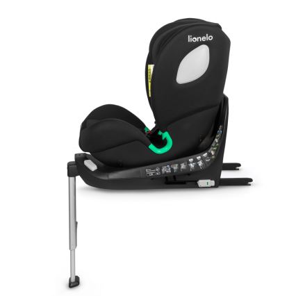 Lionelo - Kääntyvä turvaistuin jalustalla BRAAM i-Size 40-150 cm Black Carbon