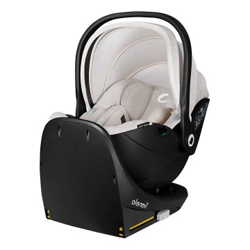 Lionelo - Kääntyvä turvaistuin jalustalla MOXIE SET i-Size 40-87 cm Beige Sand