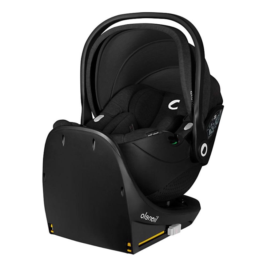 Lionelo - Kääntyvä turvaistuin jalustalla MOXIE SET i-Size 40-87 cm Black Carbon