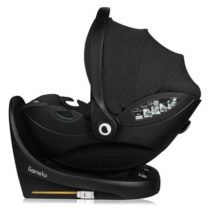 Lionelo - Kääntyvä turvaistuin jalustalla MOXIE SET i-Size 40-87 cm Black Carbon