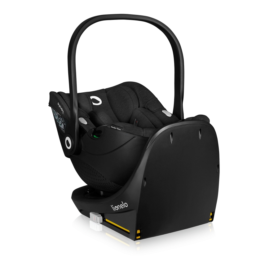 Lionelo - Kääntyvä turvaistuin jalustalla MOXIE SET i-Size 40-87 cm Black Carbon