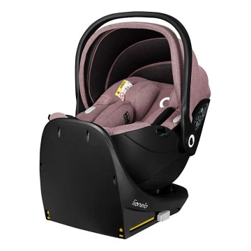 Lionelo - Kääntyvä turvaistuin jalustalla MOXIE SET i-Size 40-87 cm Pink Mauve