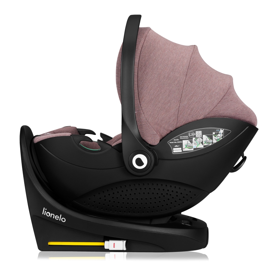 Lionelo - Kääntyvä turvaistuin jalustalla MOXIE SET i-Size 40-87 cm Pink Mauve
