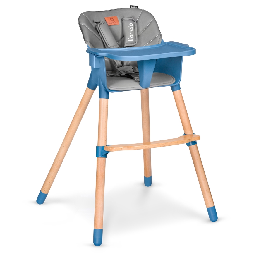 Lionelo - KOEN lasten 2-in-1 ruokatuoli Blue Sky