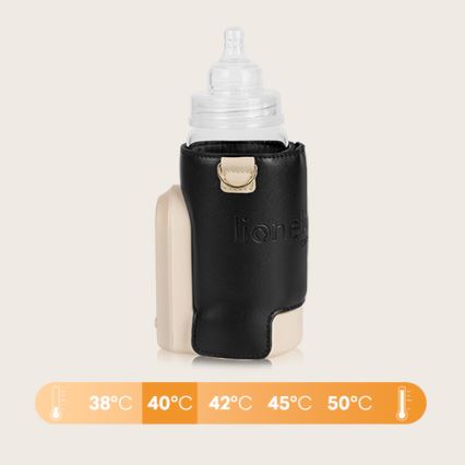 Lionelo - Ladattava pullonlämmitin THERMUP GO EVO 18W/5V musta/beige