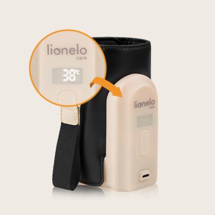Lionelo - Ladattava pullonlämmitin THERMUP GO EVO 18W/5V musta/beige